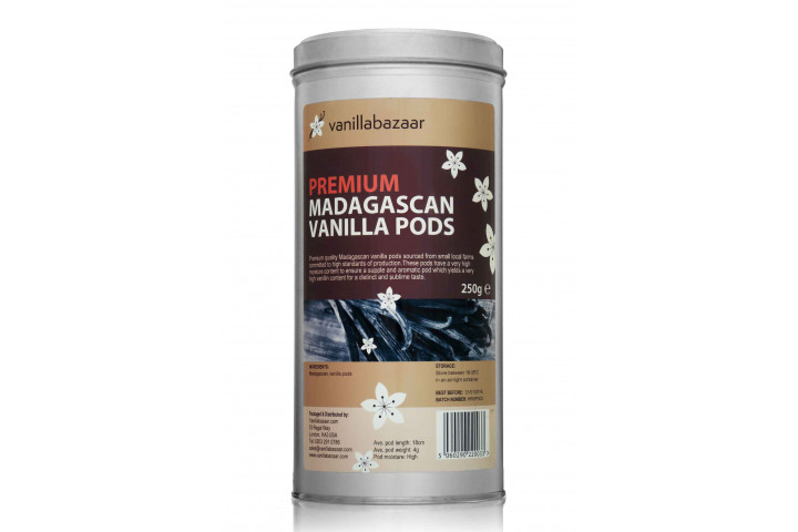 250g Premium Madagascan Vanilla Pod Tin