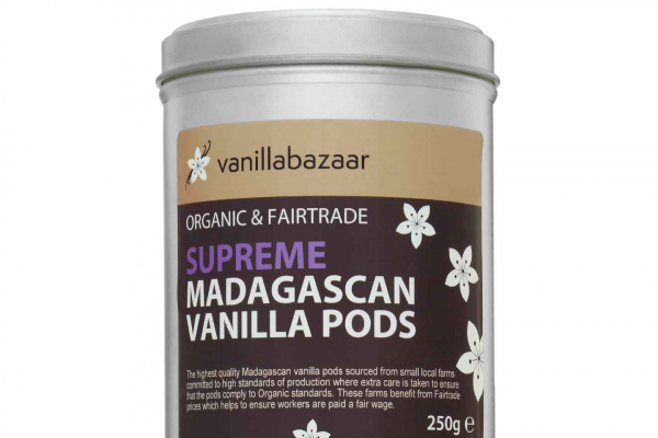 250g Supreme Organic & Fairtrade Madagascan Vanilla Pod Tin
